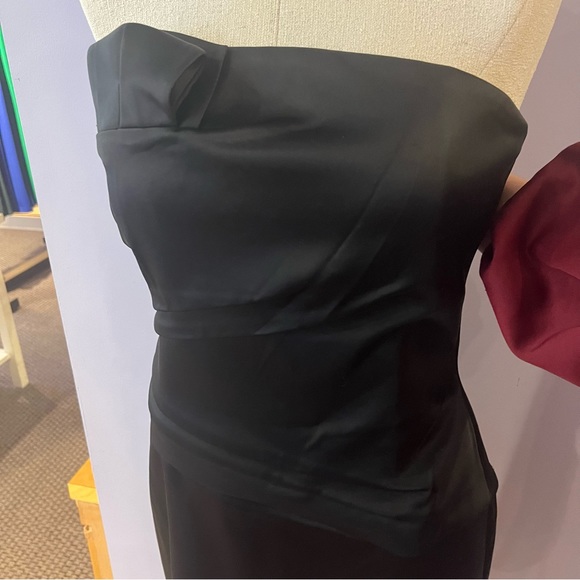 Formal luxury dress, black A line(bodycon) strapless fancy dress. - Picture 3 of 12